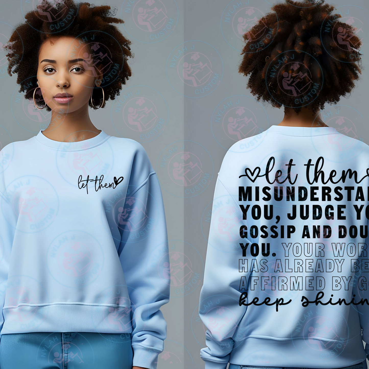 LET THEM STATEMENT Heavy Blend™ Crewneck Sweatshirt - 18000