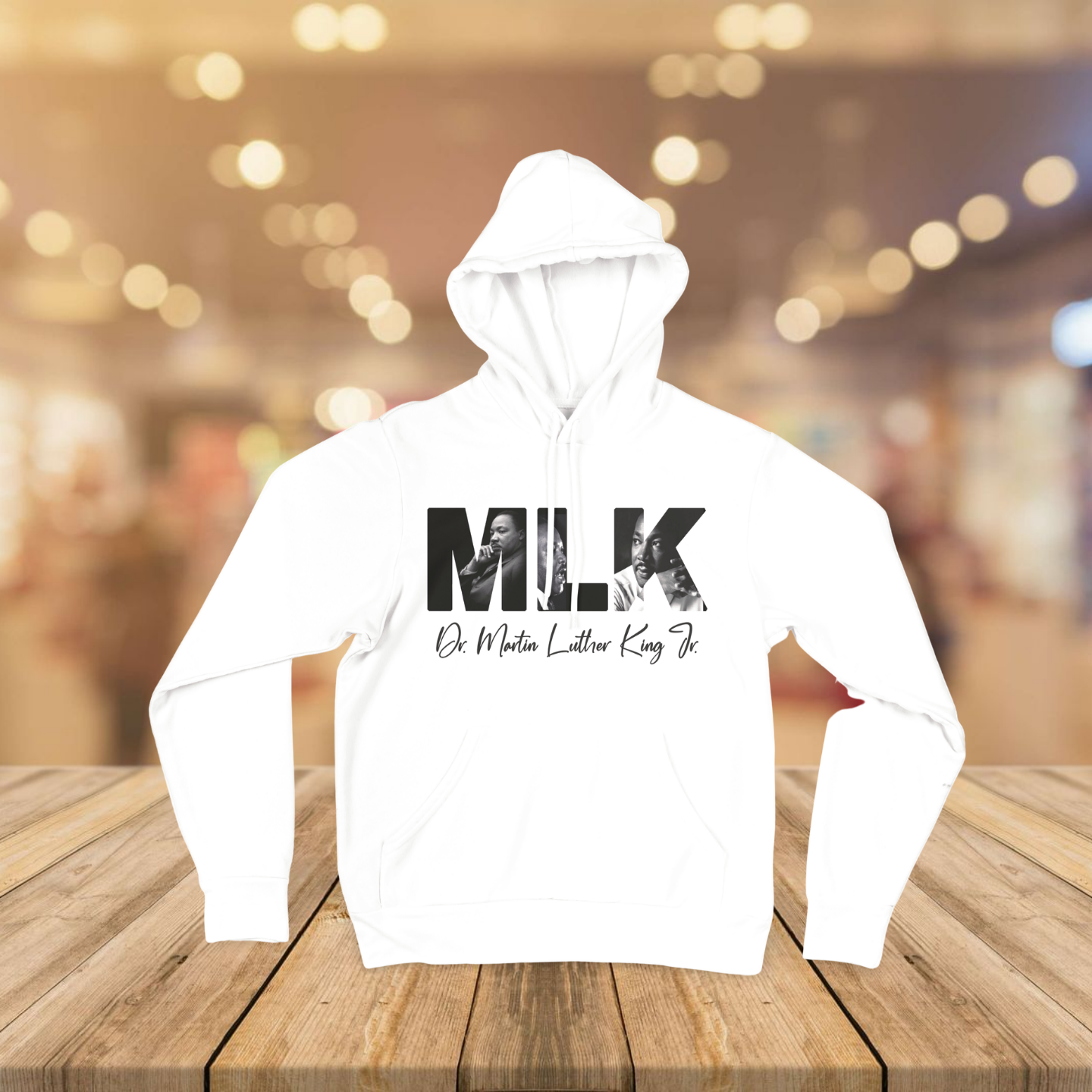MLK Letter Photo Collage Graphic Hoodie – Nylah Custom