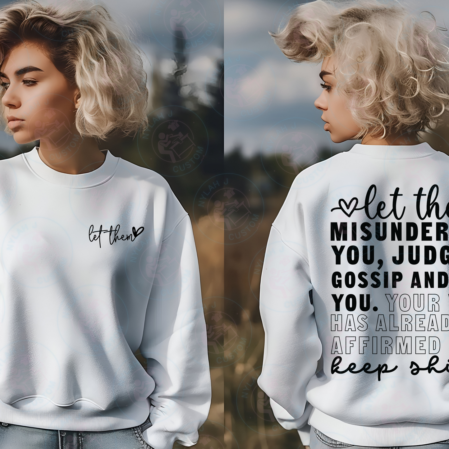 LET THEM STATEMENT Heavy Blend™ Crewneck Sweatshirt - 18000