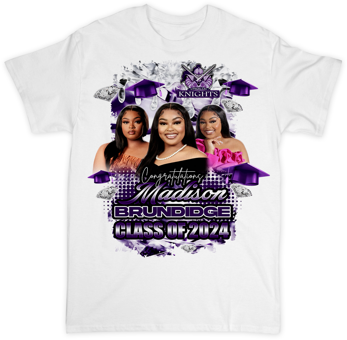 Custom Partial 3D Graduation Tshirt