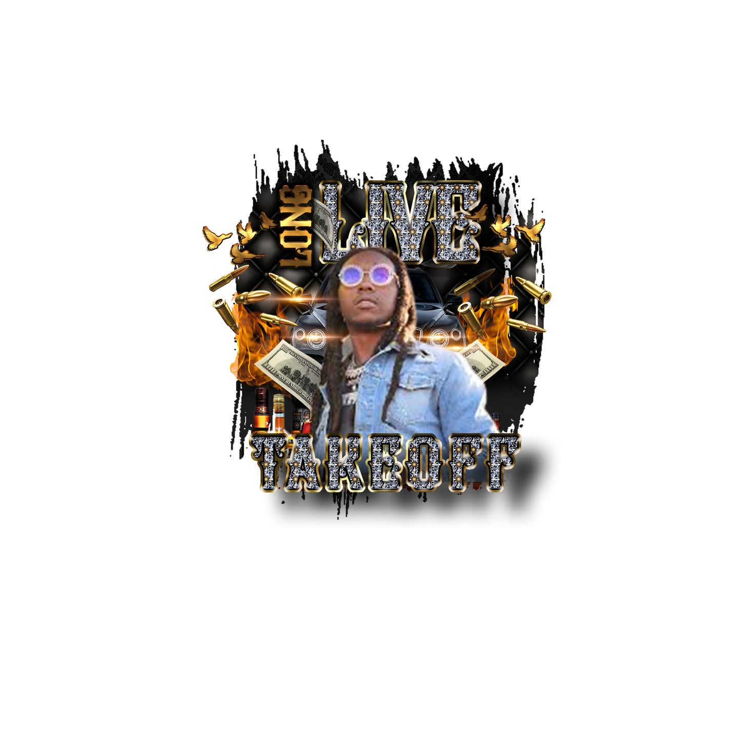 LONG LIVED BLING Memorial Full/Partial 3D Shirt Hoodie