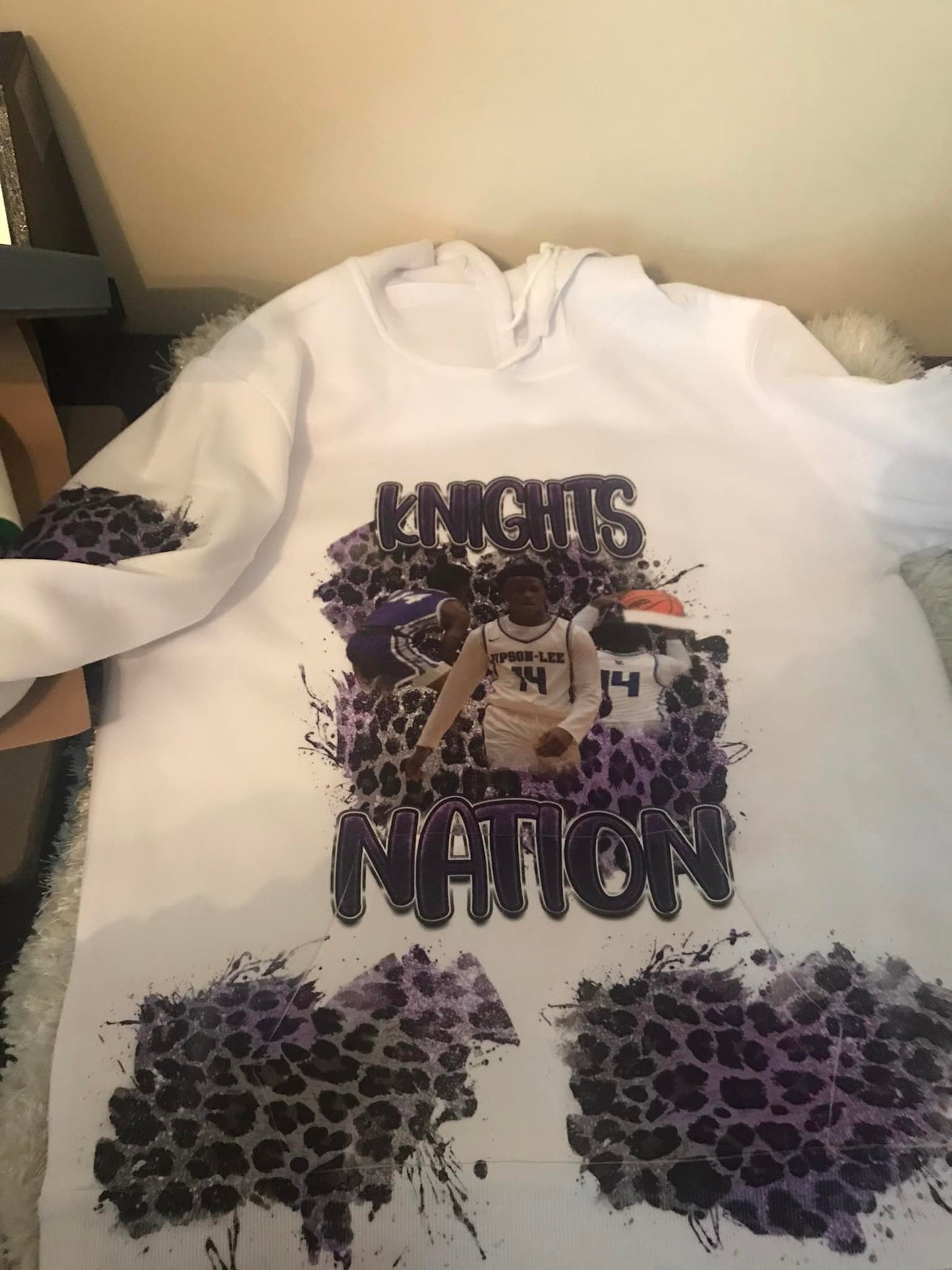 Team Nation Basketball Fan Hoodie (Center Print/ SLEEVE PATCHES)