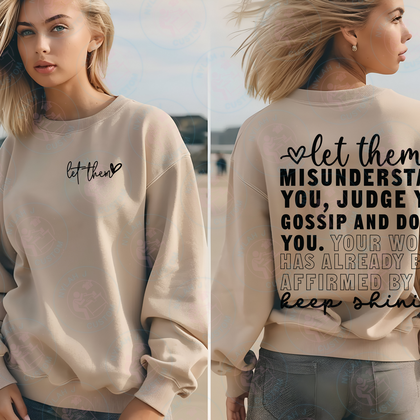 LET THEM STATEMENT  Heavy Blend™ Crewneck Sweatshirt - 18000