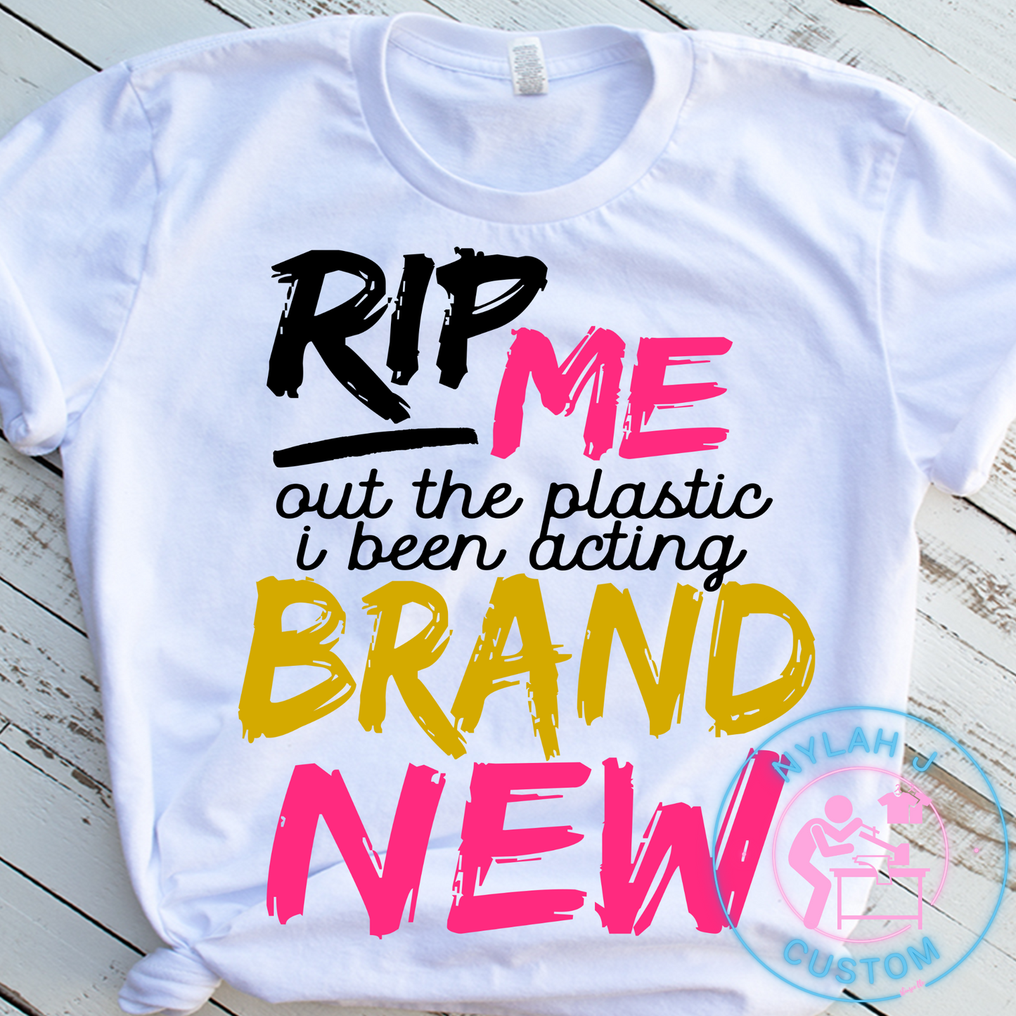 RIP ME OUT THE PLASTIC -HIPHOP STATEMENT TEE