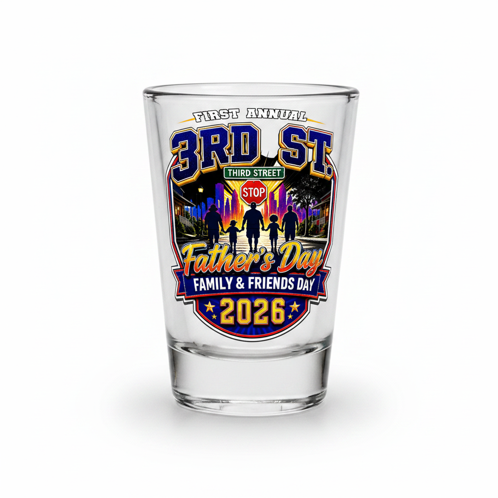 3rd St. Father's Day Shot Glass Mockup