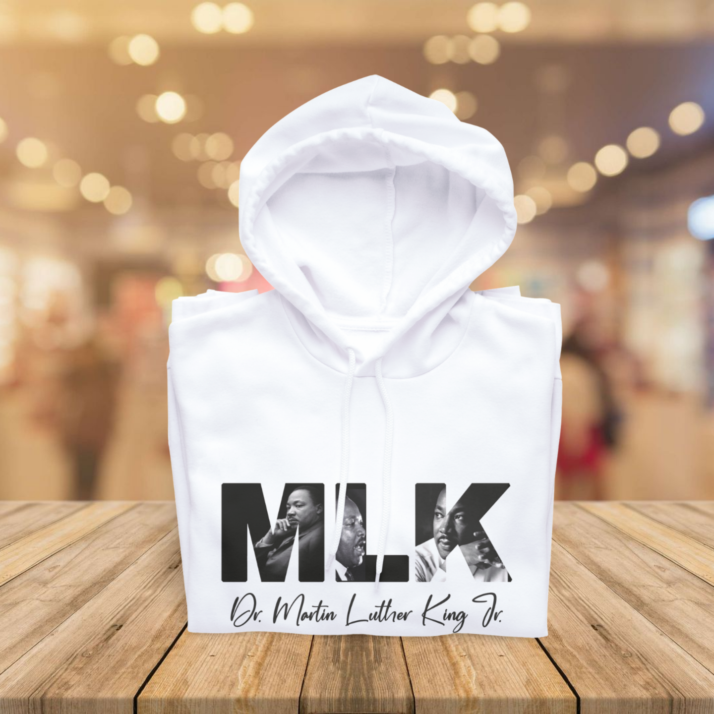 MLK Letter Photo Collage Graphic Hoodie