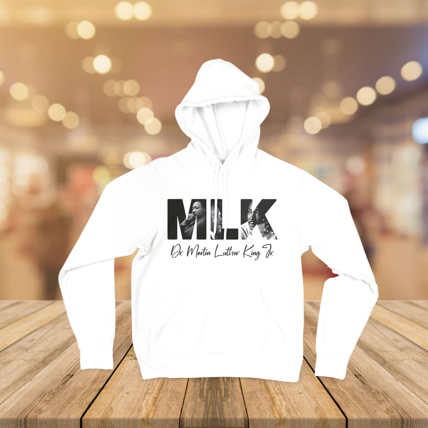 MLK Letter Photo Collage Graphic Hoodie