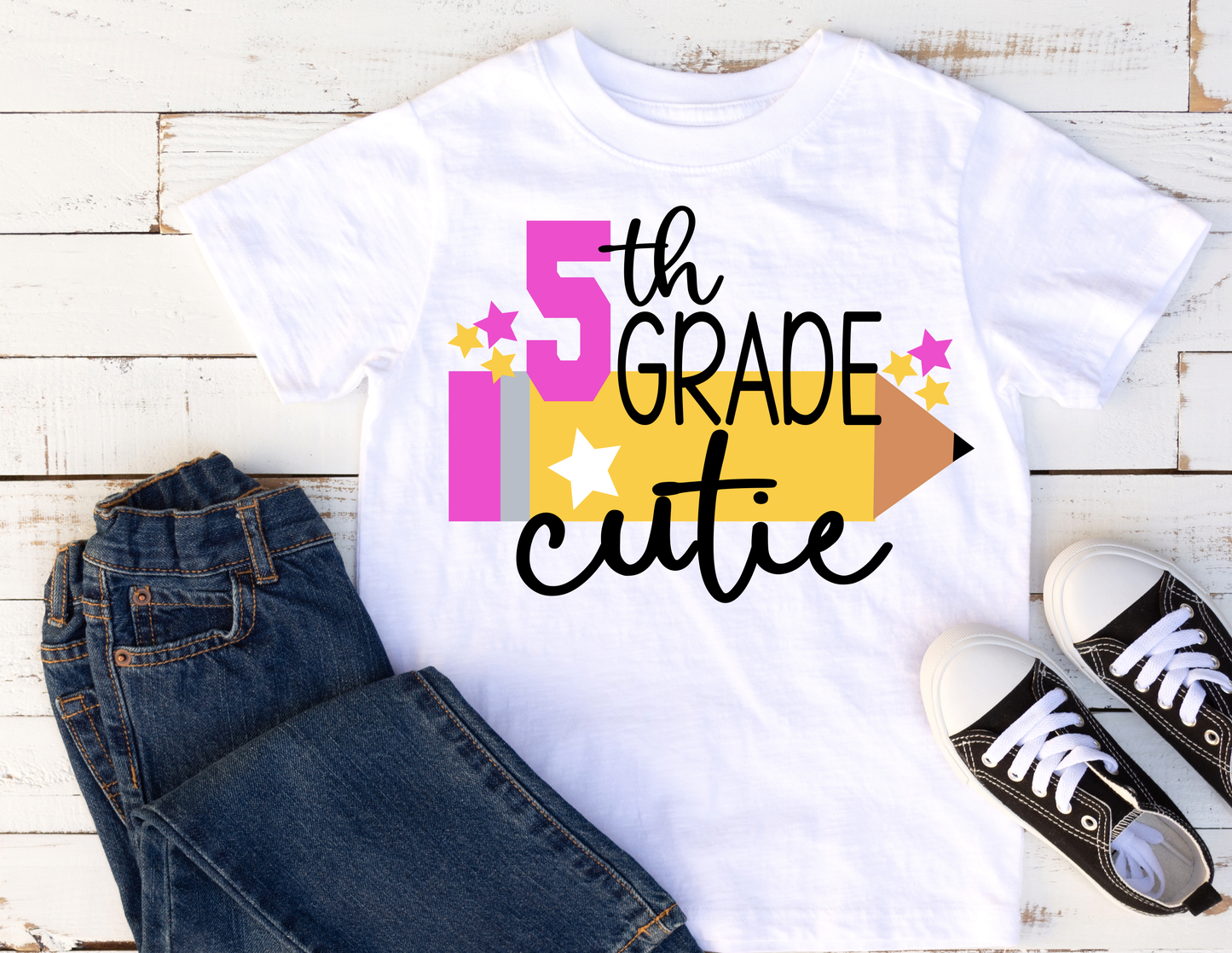 BACK TO SCHOOL CUTIE GRADE SCHOOL T-SHIRT(PREK-5TH)