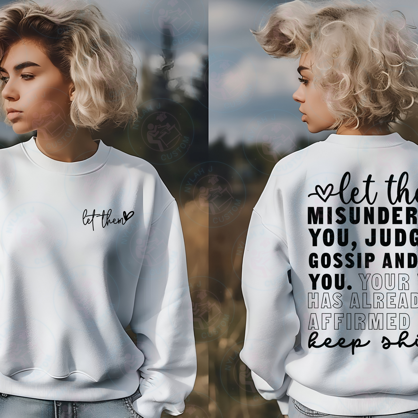 LET THEM STATEMENT  Heavy Blend™ Crewneck Sweatshirt - 18000