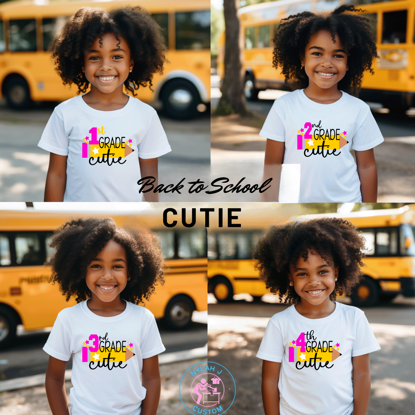 BACK TO SCHOOL CUTIE GRADE SCHOOL T-SHIRT(PREK-5TH)