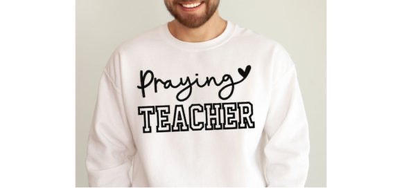 Praying Teacher Embroidered Crewneck