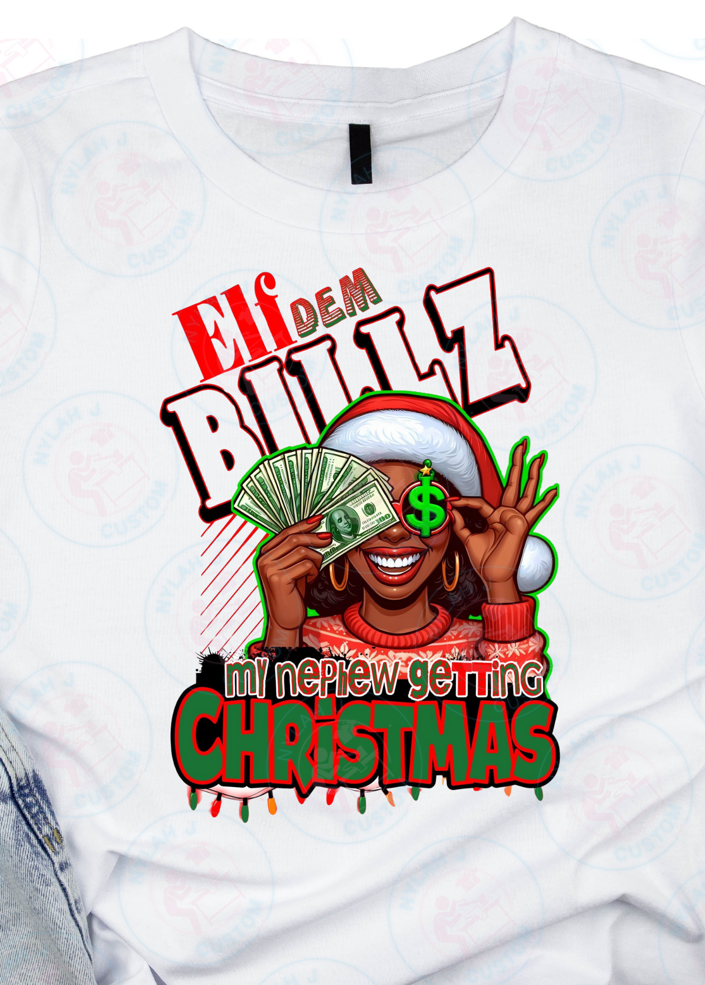 Elf Dem Billz” Christmas T-Shirt – Nephew/Niece Version