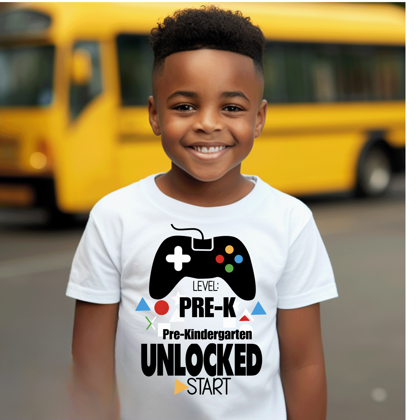 BACK TO SCHOOL GAMER UNLOCKED GRADE SCHOOL T-SHIRT Grades PREK-5TH