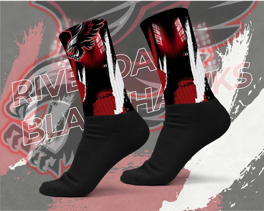 Custom 3D Socks-RIVERDALE BLACKHAWKS