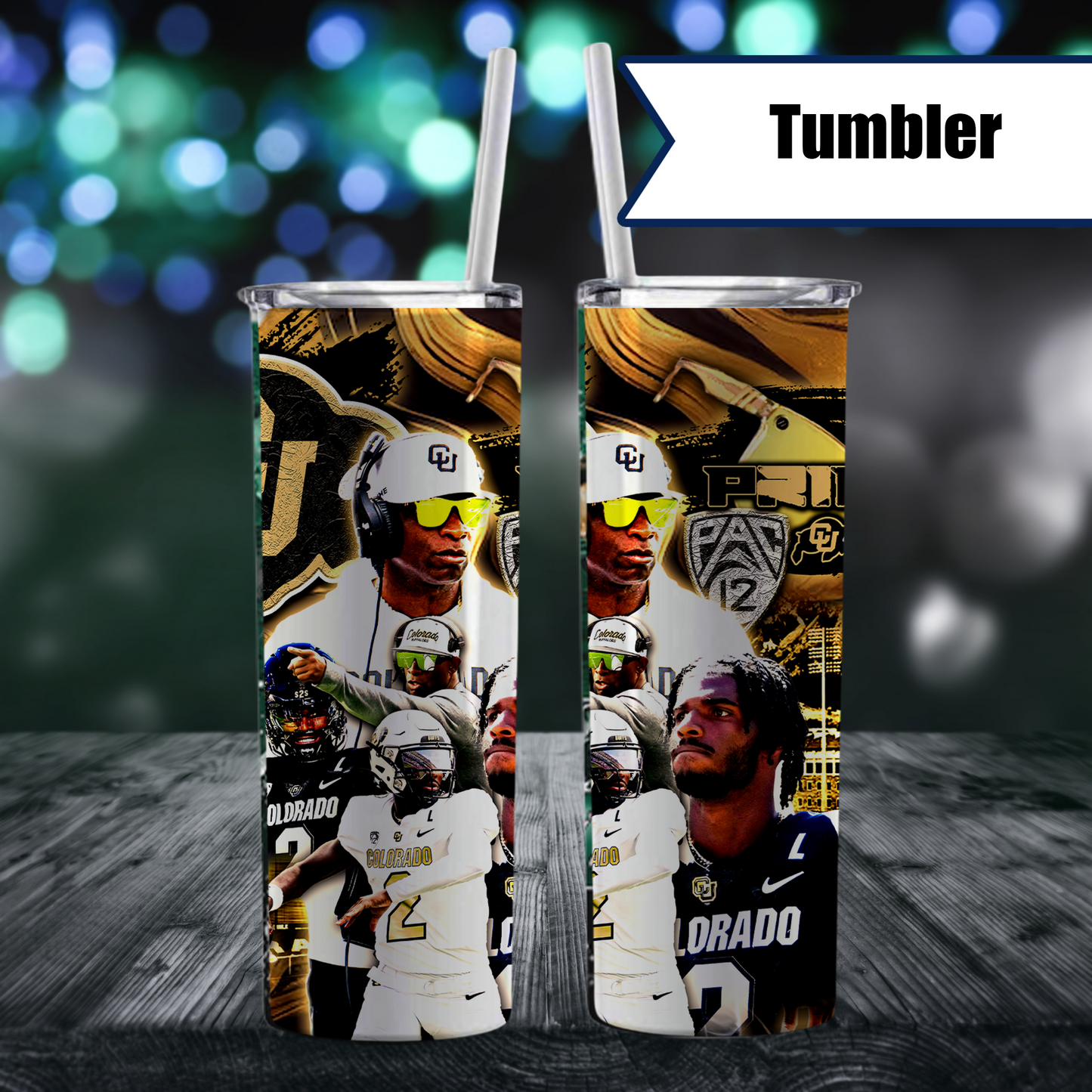 PRIMETIME DEON SANDERS COLLAGE TUMBLER (20oz Tumbler)