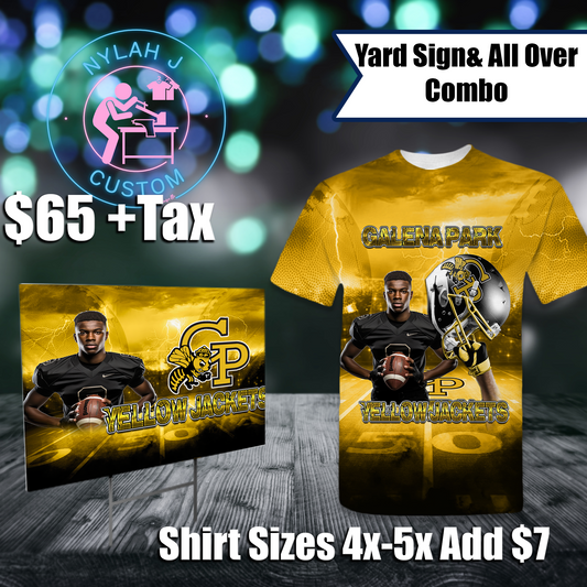 Sports Bundle Extravaganza-Yard Sign +3D Sublimation T-shirt