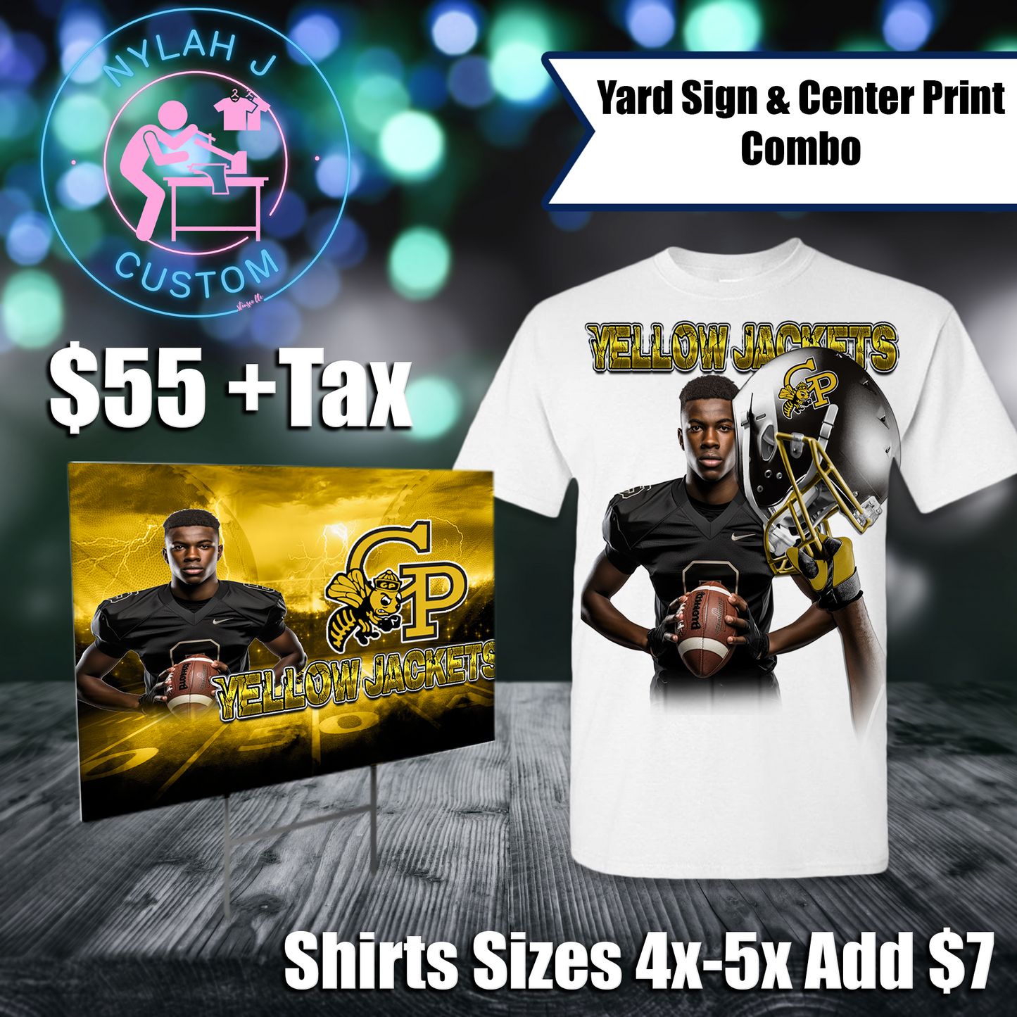 Sports Bundle Extravaganza-Yard Sign +3D Sublimation T-shirt