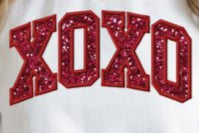 Custom Embroidered Crewneck Shirt – "XOXO" Design (Kids)