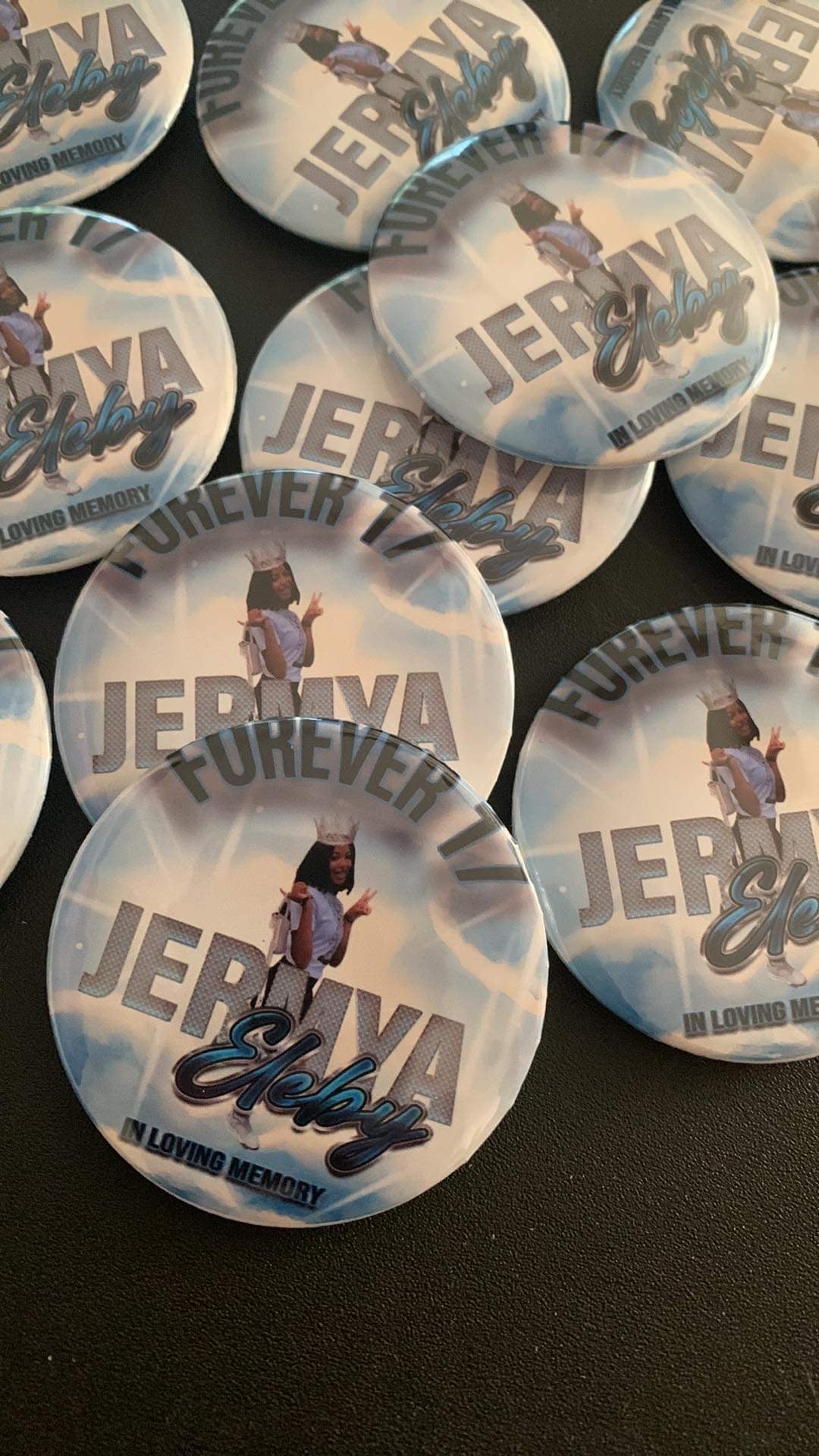 Custom Graduation Celebration  of Life Marketing Pins